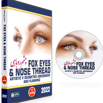 Doctor performing Fox Eye and Nose Thread Lift with facial aesthetic mapping diagram in background