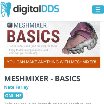 آموزش مقدماتی Meshmixer در دندانپزشکی دیجیتال