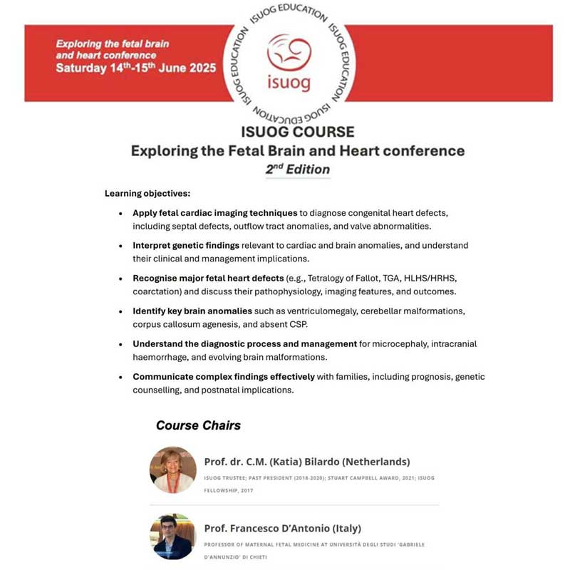 ISUOG Exploring the Fetal Brain and Heart Conference 2nd Edition 2025